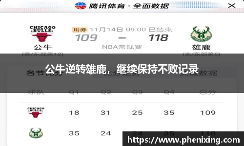 公牛逆转雄鹿，继续保持不败记录