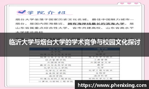 临沂大学与烟台大学的学术竞争与校园文化探讨